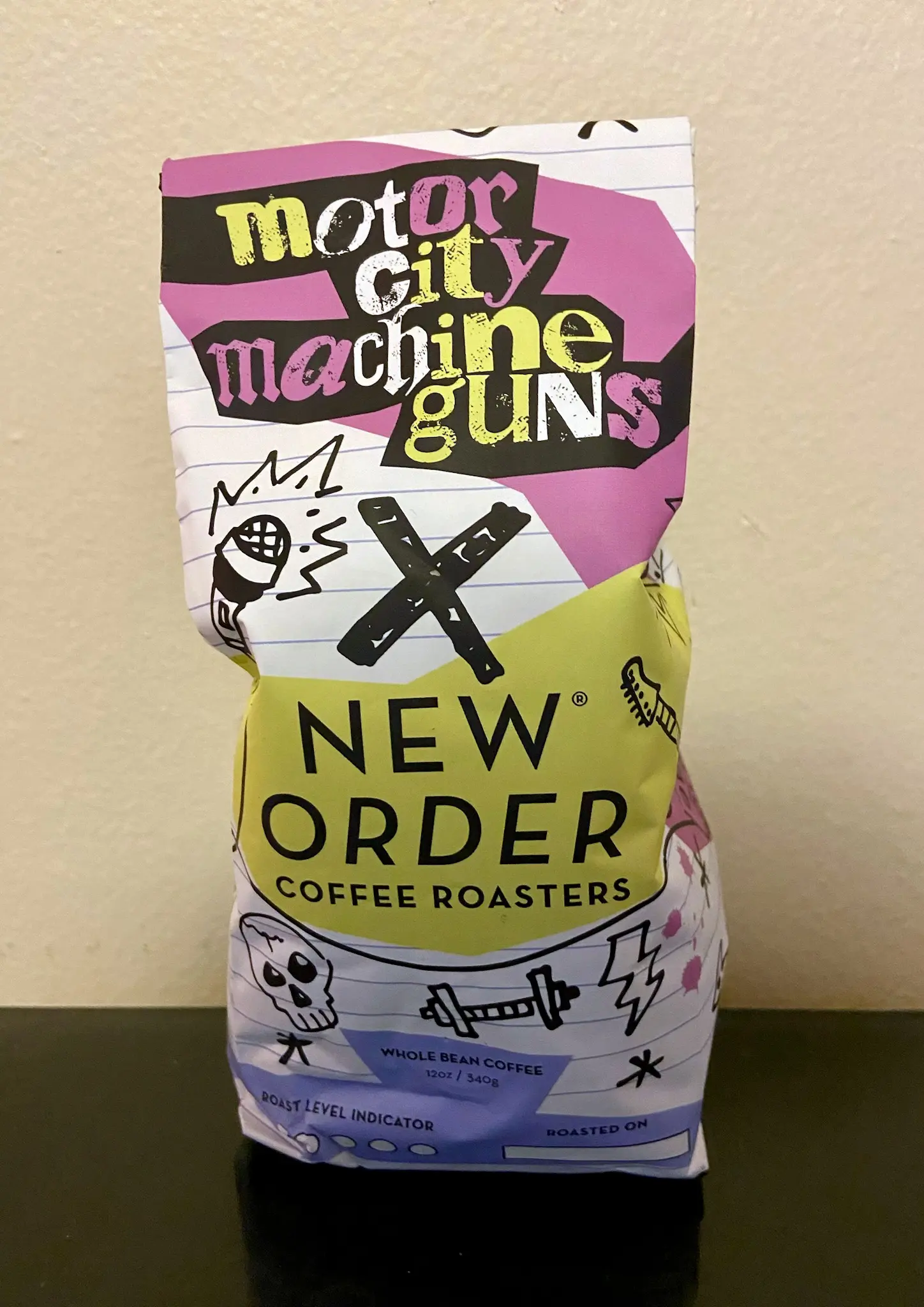 New Order Coffee - Motor City Machine Guns Blend - Package Front.